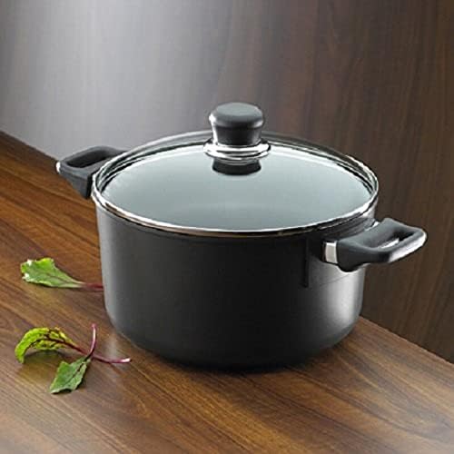 SCANPAN Pro IQ – Horno holandés cubierto de 6.5 cuartos de galón, utensilios de cocina antiadherentes fáciles de usar, aptos para lavavajillas,