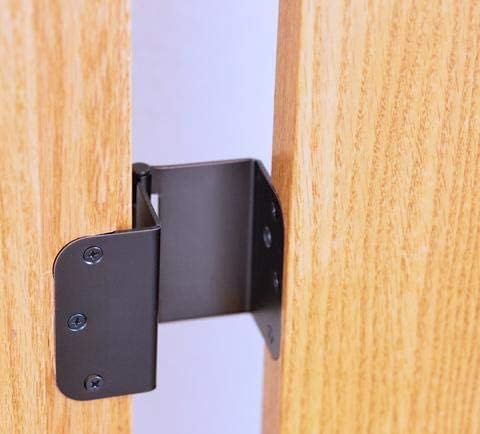 Generic Bisagra de puerta abatible transparente de 3.5 pulgadas, paquete de 3 (radio de 14 pulgadas, níquel cepillado), T2895