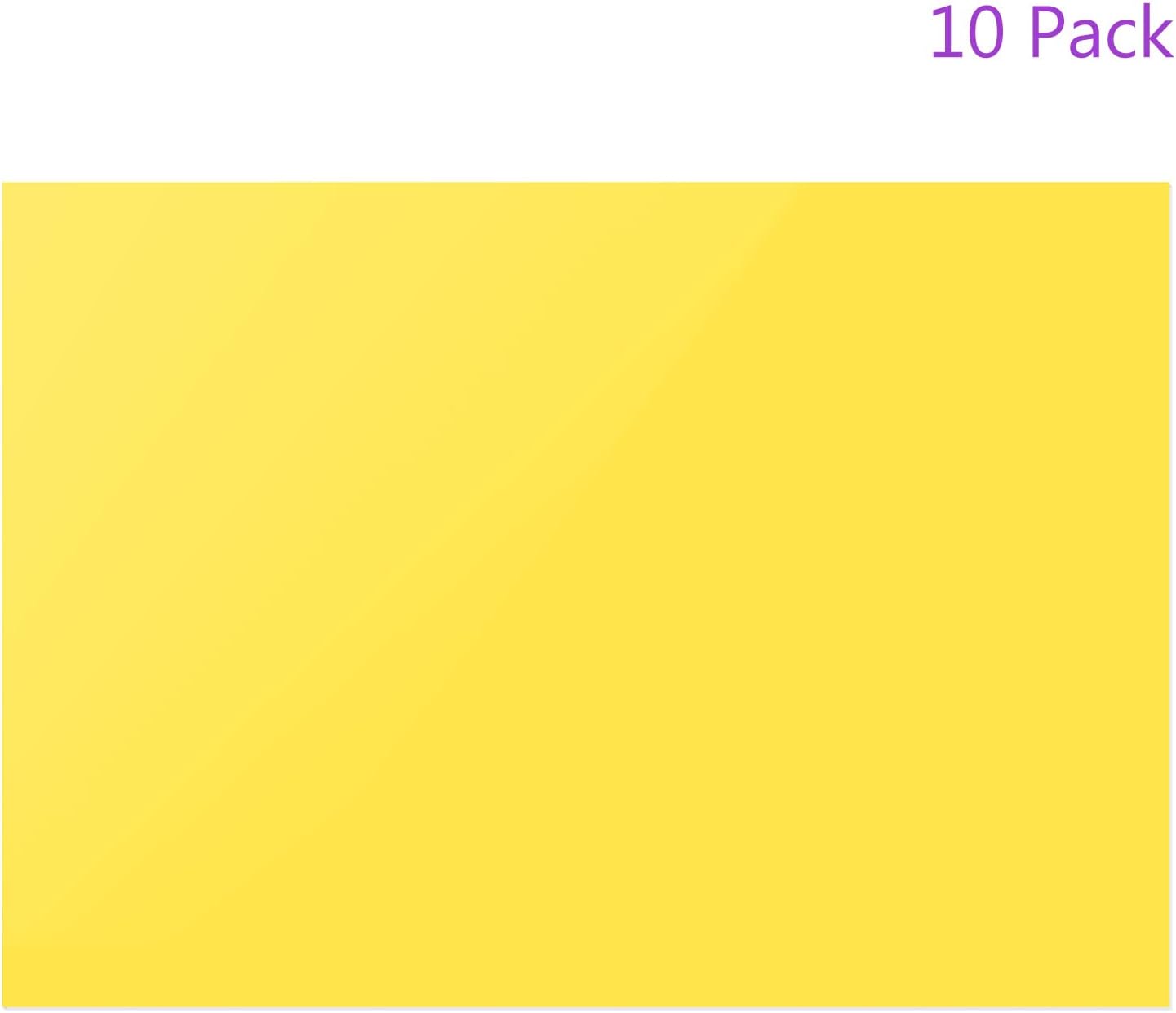 DMiotech 10 Uds Corrección Gel Filtro de Luz Superposición Transparente Plástico PVC Hojas Amarillo para Foto, Película, Video