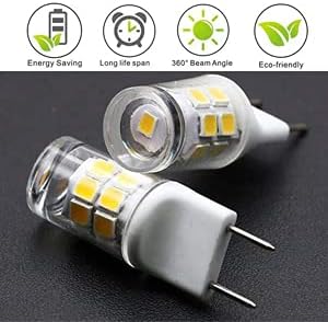 Bombilla G8, G8 GY8.6 con base de dos pines, no regulable, base T4 G8, bi-pin xenón tipo JCD, LED de 120 V, 50 W, bombilla halógena de repuesto para