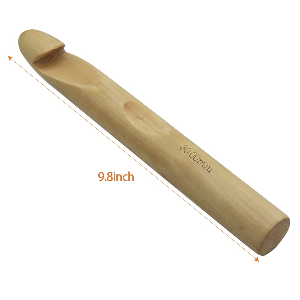 4 ganchos de ganchillo de madera natural grande de 1520251.181 in de 4 ganchos de ganchillo de madera utilizados para tejer mantas gruesas y ganchos