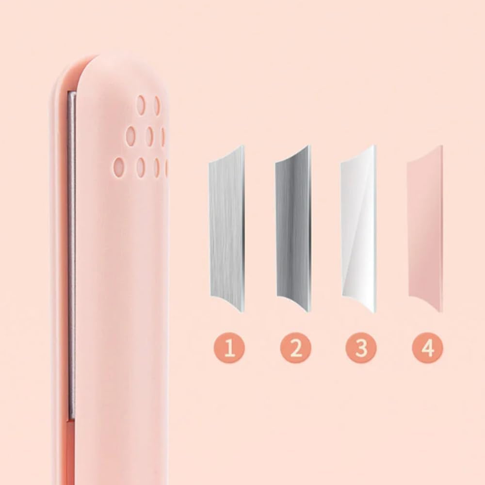 Mini rizador de doble propósito, mini plancha plana 2 en 1, rizador de pelo pequeño recargable por USB para cabello corto y largo (blanco)