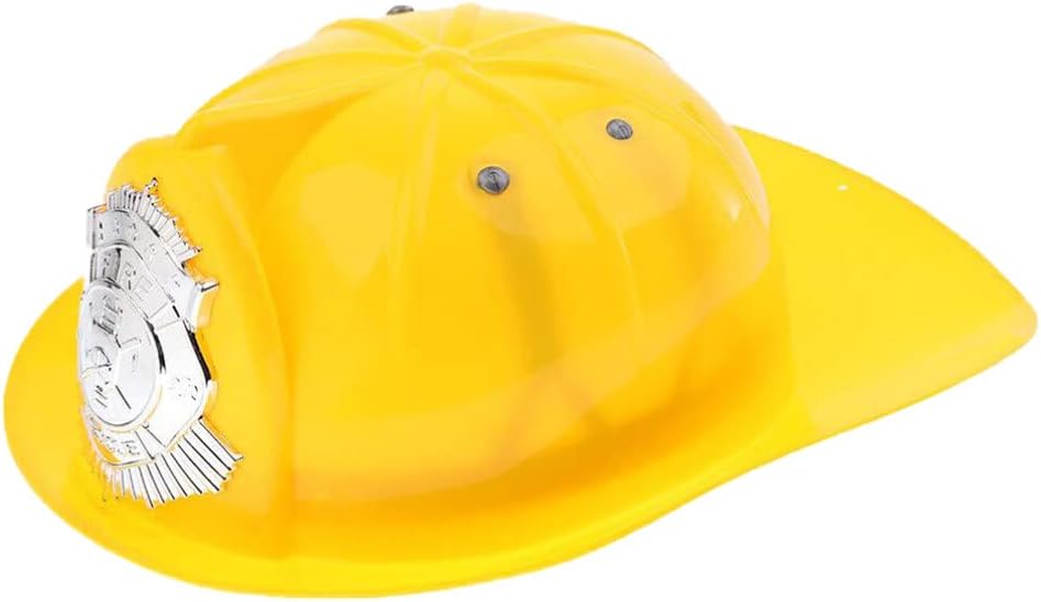 ibasenice Sombrero de bombero para niños, casco de bombero para niños y niñas, juego de rol, accesorios de disfraz de Halloween, disfraces