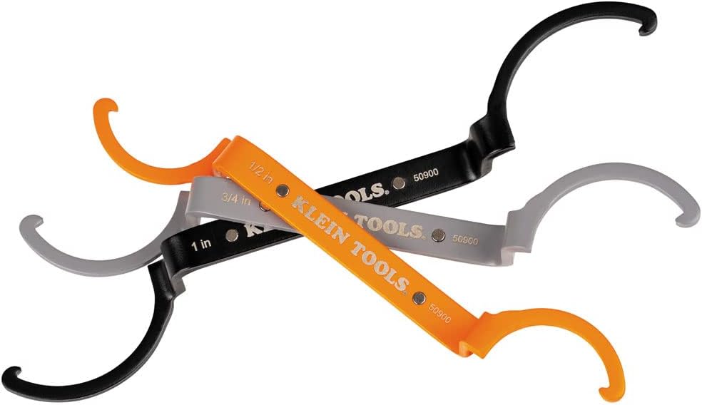 Klein Tools 32288 Destornillador aislado y juego de llaves de bloqueo de conducto 50900R, 12, 34 y 1 pulgada, curvas desplazadas, 3 piezas