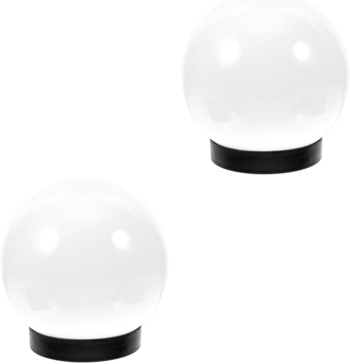 DOITOOL Pantalla redonda de globo 2 piezas bombillas bombillas de luz de piso pantalla de luz de repuesto de plástico poste de lámpara de repuesto