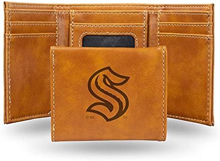 Rico Industries NHL – Cartera triple grabada con láser, con grabado láser, accesorio para hombre
