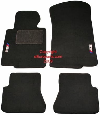 BMW tapetes para piso originales con logo M para E46 – 3 SERIES M3 CONVERTIBLE (2000 – 2006), juego de cuatro
