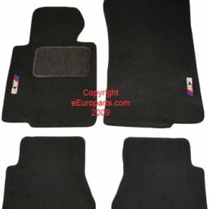 BMW tapetes para piso originales con logo M para E46 – 3 SERIES M3 CONVERTIBLE (2000 – 2006), juego de cuatro BMW tapetes para piso originales con logo M para E46 – 3 SERIES M3 CONVERTIBLE (2000 – 2006), juego de cuatro