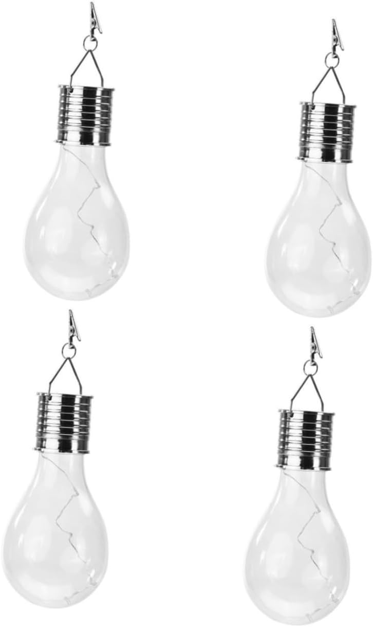 4 unids bombilla portátil lámpara colgante de luz solar al aire libre bombilla colgante bombilla al aire libre bombilla solar bombilla LED decorar