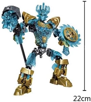 Aimery Bionicle Series Power Heroes Doce Apóstoles Jungle Master Bloques de construcción Robot Juguetes de ensamblaje (Color cromo)