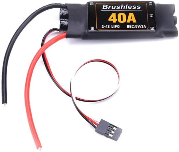 1 pieza 40A 2-4S sin escobillas ESC aviones piezas accesorios controlador de velocidad Motor RC juguetes FPV duradero helicópter – (Color 1pcs Long)