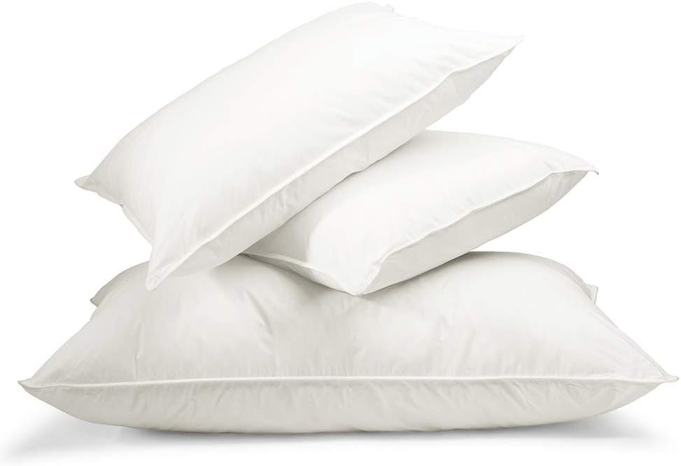 MediCheck – Paquete de 2 almohadas de cama cubiertas de vinilo blanco  Limpiables fáciles de limpiar  Soporte suave de perfil bajo no esponjoso  No