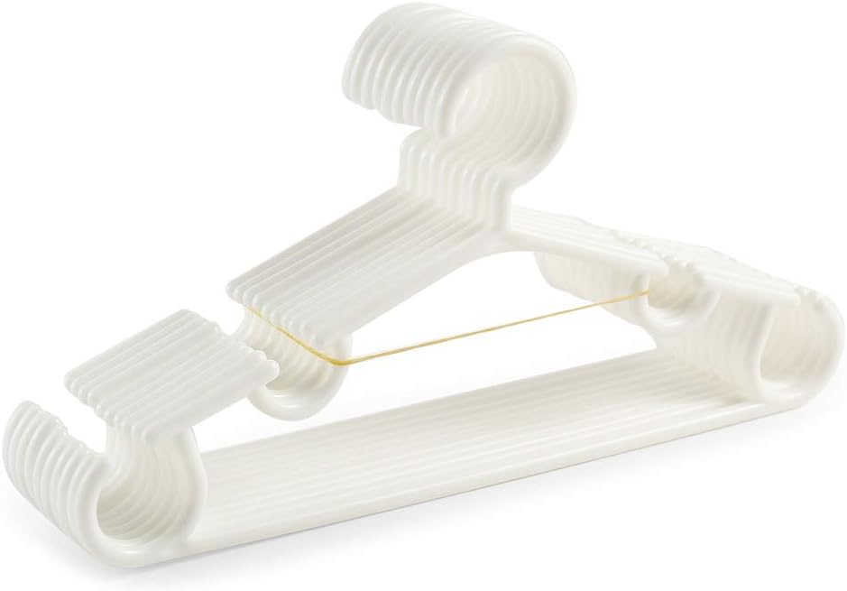 10 piezasjuego de percha tubular para ropa de bebé, perchas de plástico duradero para guardería, camisa, abrigo, pantalones, pantalones, trajes de