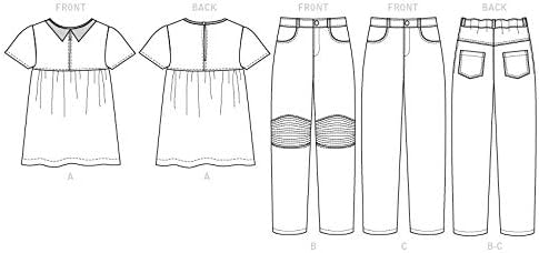 McCall’s Patterns McCall’s – Pantalones para niña y camisa holgada Malia Janveaux para Kathryn Brenne, tallas 7-14, patrón de costura, color blanco