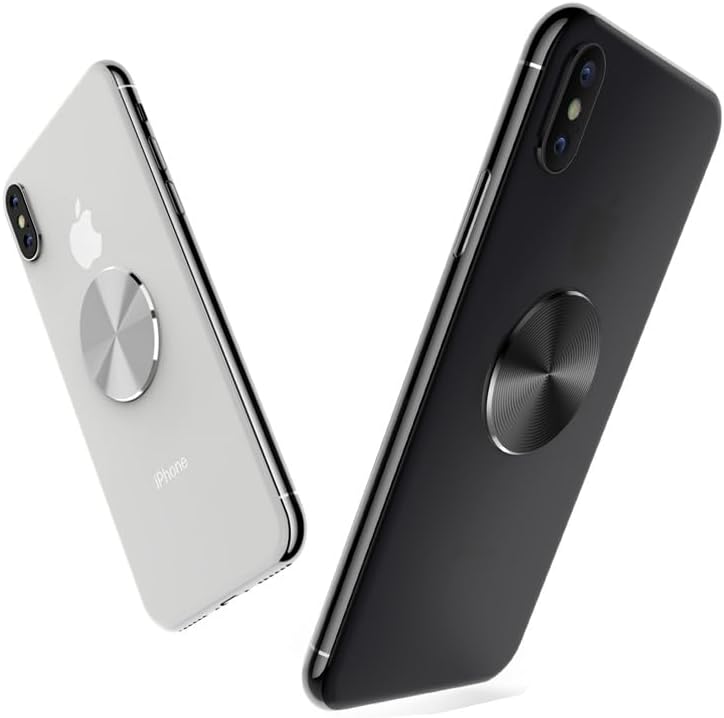 Paquete de 2 adhesivos para placa de metal para soporte magnético de teléfono de automóvil, adhesivo para cuna (compatible con soportes magnéticos),