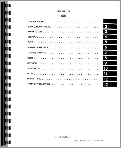 Jensales Manual de servicio (reparación) Compatible con Allis Chalmers H3 Crawler I-400 Retroexcavadora