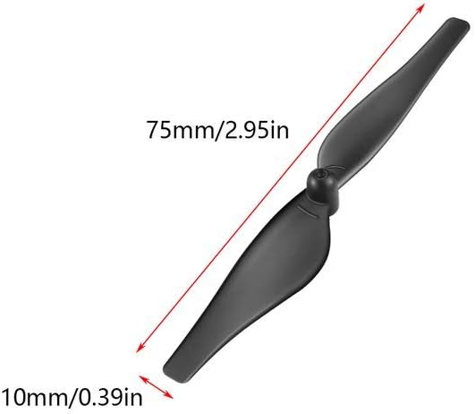 RiToEasysports Juego de 4 pares de cuchillas de hélice, juego de repuesto de hélice de dron ligero de fibra de carbono para DJI Tello (negro)