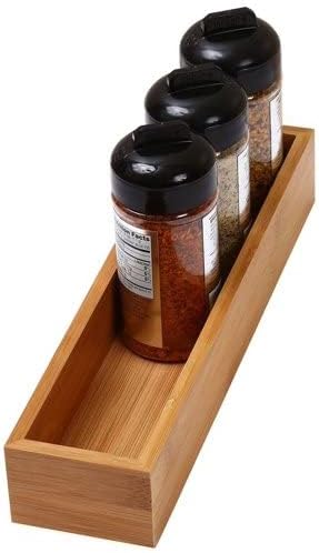 YBM Home Caja organizadora de cajones de bambú para cajón de cocina, cajón de basura, oficina, dormitorio, habitación de los niños, manualidades,