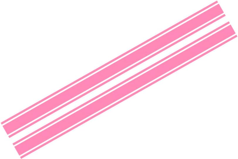 Pegatinas de vinilo de rayas de carreras para guitarras, bajos e instrumentos musicales. Opciones de color. (rosa)