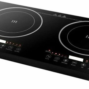 Placa de cocción de inducción dual de 2400 W, portátil, digital, encimera eléctrica, quemador de estufa doble, placa caliente, estufa controlada por Placa de cocción de inducción dual de 2400 W, portátil, digital, encimera eléctrica, quemador de estufa doble, placa caliente, estufa controlada por