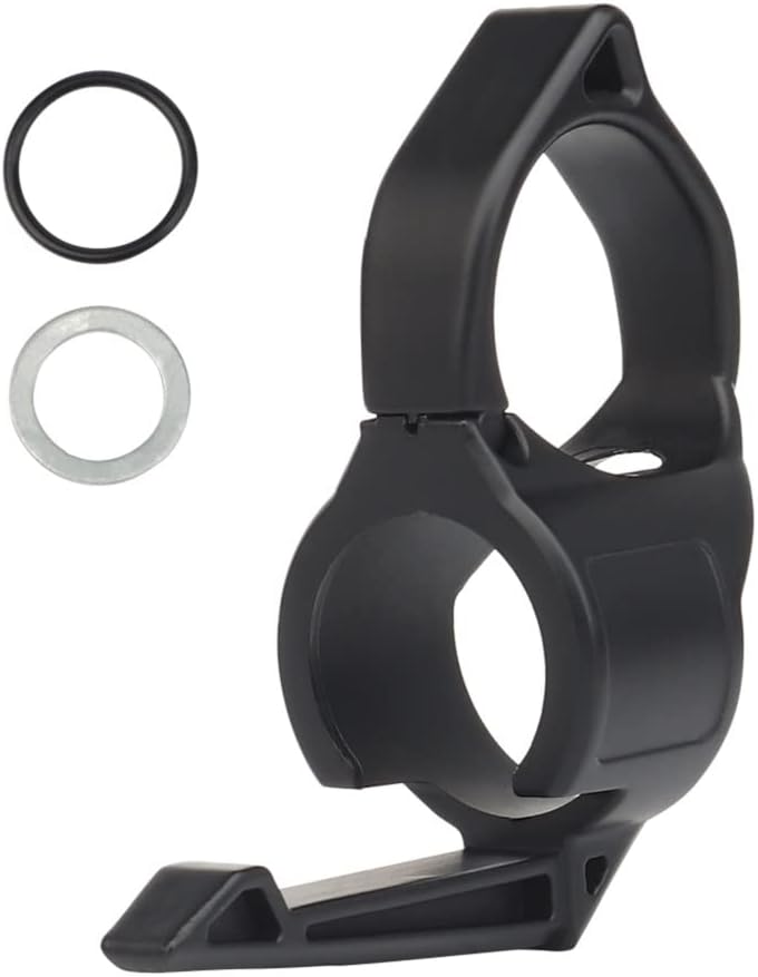 Soporte de anillo de linterna táctica de 1 pulgada con clip de bolsillo para Airsoft Paintball Caza Gear Accesorios (negro)