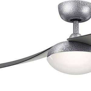 KICHLER 310700WSP Soporte sobresaliente, ventilador de techo de 3 hojas de madera flotante con luz de 30 vatios, capa de polvo de acero desgastado KICHLER 310700WSP Soporte sobresaliente, ventilador de techo de 3 hojas de madera flotante con luz de 30 vatios, capa de polvo de acero desgastado