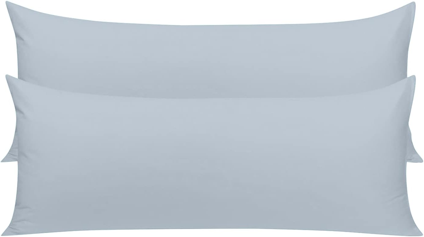 YIYEA Juego de 2 fundas de almohada corporal, súper suaves de 1800 hilos de microfibra cepillada con cierre de sobre, resistente a las arrugas, la