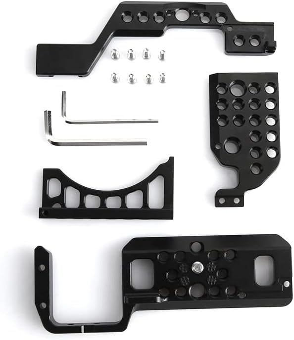 ANNTERY Jaula de cámara para Sony A6400, jaula de cámara Easy Hood para Sony Alpha A6400, estabilizador de aluminio para cámara de video para