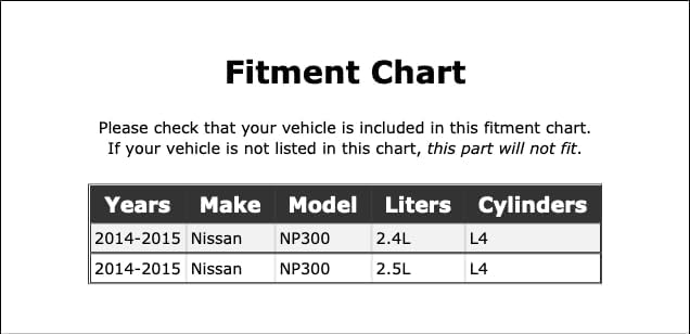 Filtro de aire de cabina compatible con Nissan NP300 2014 2015 PC-249060