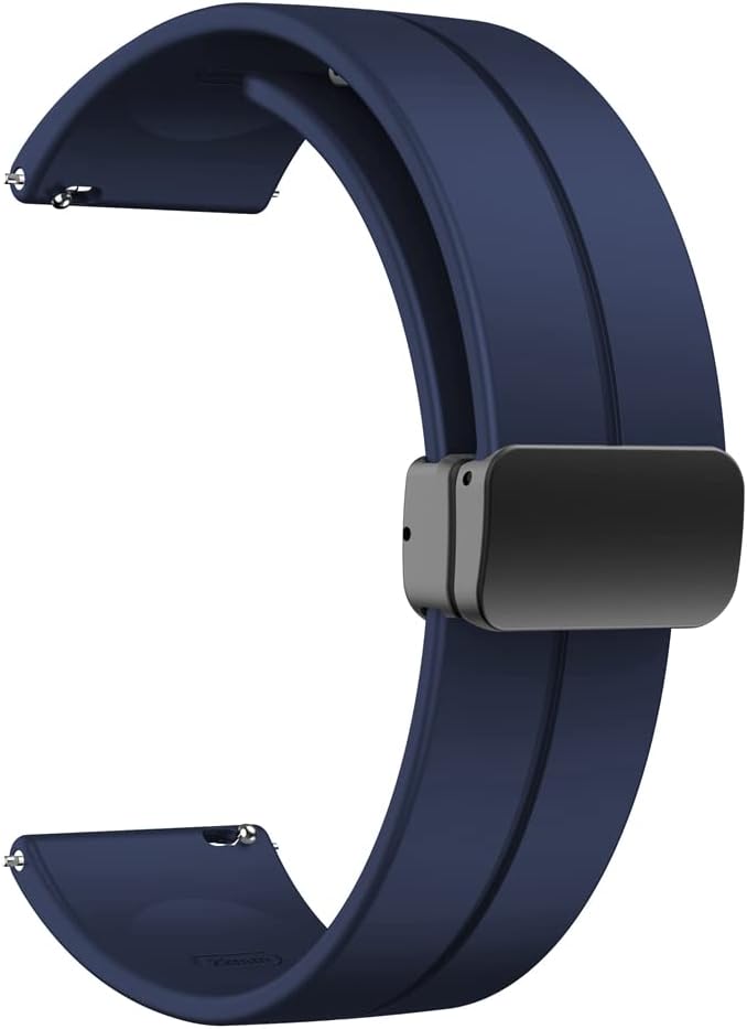 iPartsonline Banda magnética de silicona compatible con Amazfit Gtr MiniGts4 Mini2 MiniBip3Gtr4Gtr3 Smartwatch 0.866 in 0.787 in Correa deportiva de