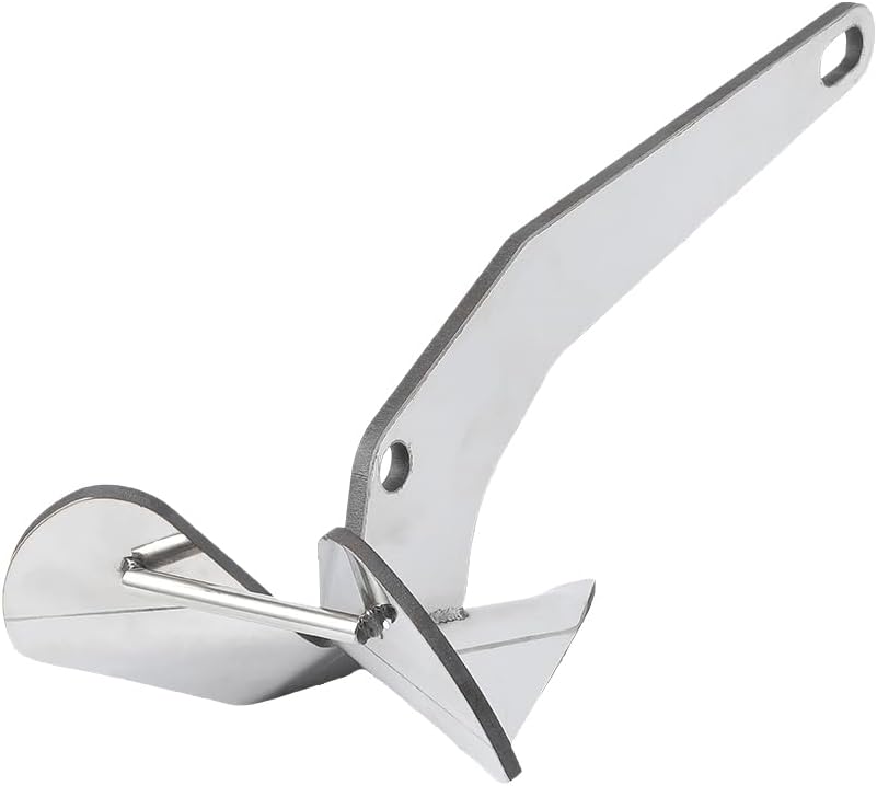 Ancla triangular para barco de 11 libras, ancla estilo Delta de acero inoxidable 316, ancla triangular estilo ala resistente