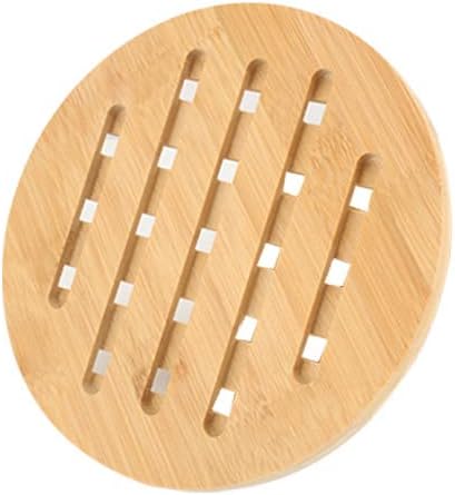 Juego de 4 salvamanteles de bambú resistentes al calor, salvamanteles de bambú natural, soportes de bambú, almohadillas calientes de madera de bambú