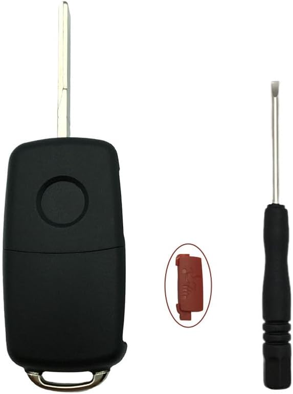Funda de repuesto para llavero de 3+1 botones, VW, Volkswagen, GTI, Jetta, Eos, Golf, sin llave, entrada y control remoto (tipo B-1 unidad)