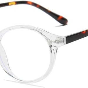 Gleyemor Gafas de luz azul para hombres y mujeres, vintage, redondas, con bloqueo de luz azul, protección de pantalla de computadora (marco Gleyemor Gafas de luz azul para hombres y mujeres, vintage, redondas, con bloqueo de luz azul, protección de pantalla de computadora (marco