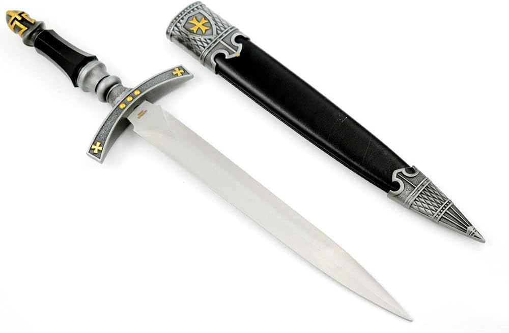 Snake Eye Fantasy Mason Knight Cuchillo de caza protegido (9212)