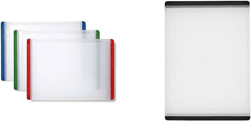 OXO Good Grips – Juego de tablas de cortar de plástico, 3 piezas para uso diario