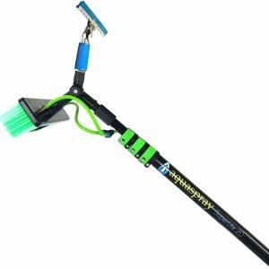 Cepillo de limpieza de panel solar de 20 pies y sistema profesional de poste para limpieza de ventanas y vidrios, equipo de lavado, herramienta de Cepillo de limpieza de panel solar de 20 pies y sistema profesional de poste para limpieza de ventanas y vidrios, equipo de lavado, herramienta de