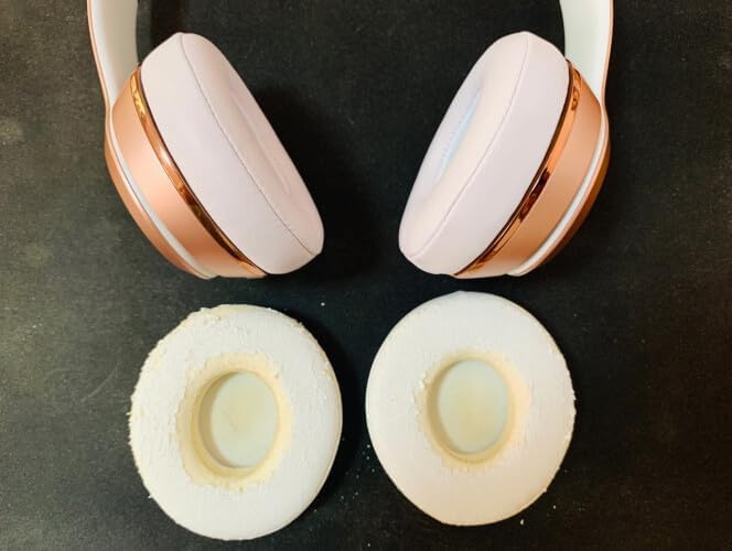 Almohadillas de repuesto para auriculares inalámbricos Beats Solo 2 y Solo 3, almohadillas para los oídos con piel de proteína suave