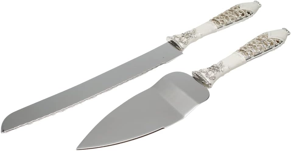 Lassos Boutique Juego de 4 piezas de copas de tostadas de champán y pastel para tartas, juego de servidor de tarta, plateado