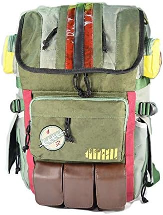 Para Boba Fett Mochila Portátil Bounty Hunter Mochila de viaje PC Tablet Mochila de gran capacidad, Verde, Mochila para laptop