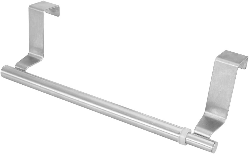 Combort – Toallero retráctil de acero inoxidable para baño, doble y individual, para dormitorio, baño, cocina, sala de estar (para paneles de puerta
