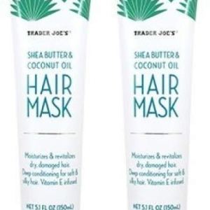 Trader Joe’s – Mascarilla para el cabello con manteca de karité y aceite de coco, 5.1 onzas líquidas, paquete de 2 Y Trader Joe’s – Mascarilla para el cabello con manteca de karité y aceite de coco, 5.1 onzas líquidas, paquete de 2 Y