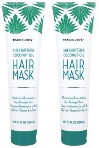 Trader Joe’s – Mascarilla para el cabello con manteca de karité y aceite de coco, 5.1 onzas líquidas, paquete de 2 Y