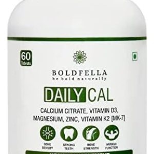 DAILYCAL – Citrato de calcio 1000 mg – Suplemento de calcio 100% vegetariano – Apoya la función muscular, fuerza ósea, dientes fuertes, densidad DAILYCAL – Citrato de calcio 1000 mg – Suplemento de calcio 100% vegetariano – Apoya la función muscular, fuerza ósea, dientes fuertes, densidad