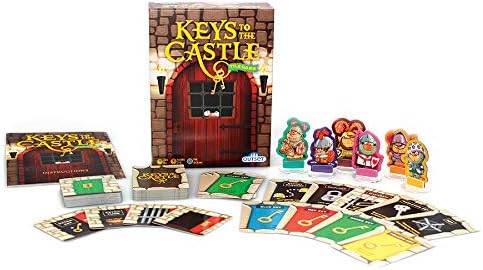 Keys to the Castle – Incluye 54 cartas y 40 azulejos para construir un castillo para que tú y tus compañeros caballeros corran hasta la línea de