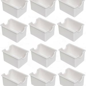 Juego de 12 soportes de plástico para paquetes de azúcar, color blanco – Soporte de azúcar para paquetes de edulcorantes, organizador para café, Juego de 12 soportes de plástico para paquetes de azúcar, color blanco – Soporte de azúcar para paquetes de edulcorantes, organizador para café,