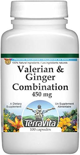 Terravita Combinación de Valeriana y Jengibre – 450 mg (100 Cápsulas, ZIN 513492)