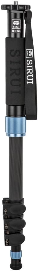 Sirui ep-224s multiuso 4secciones Lock Fibra de Carbono FotoVideo Monopod, 17libras Capacidad de pierna Flip, 63″ Altura Máxima