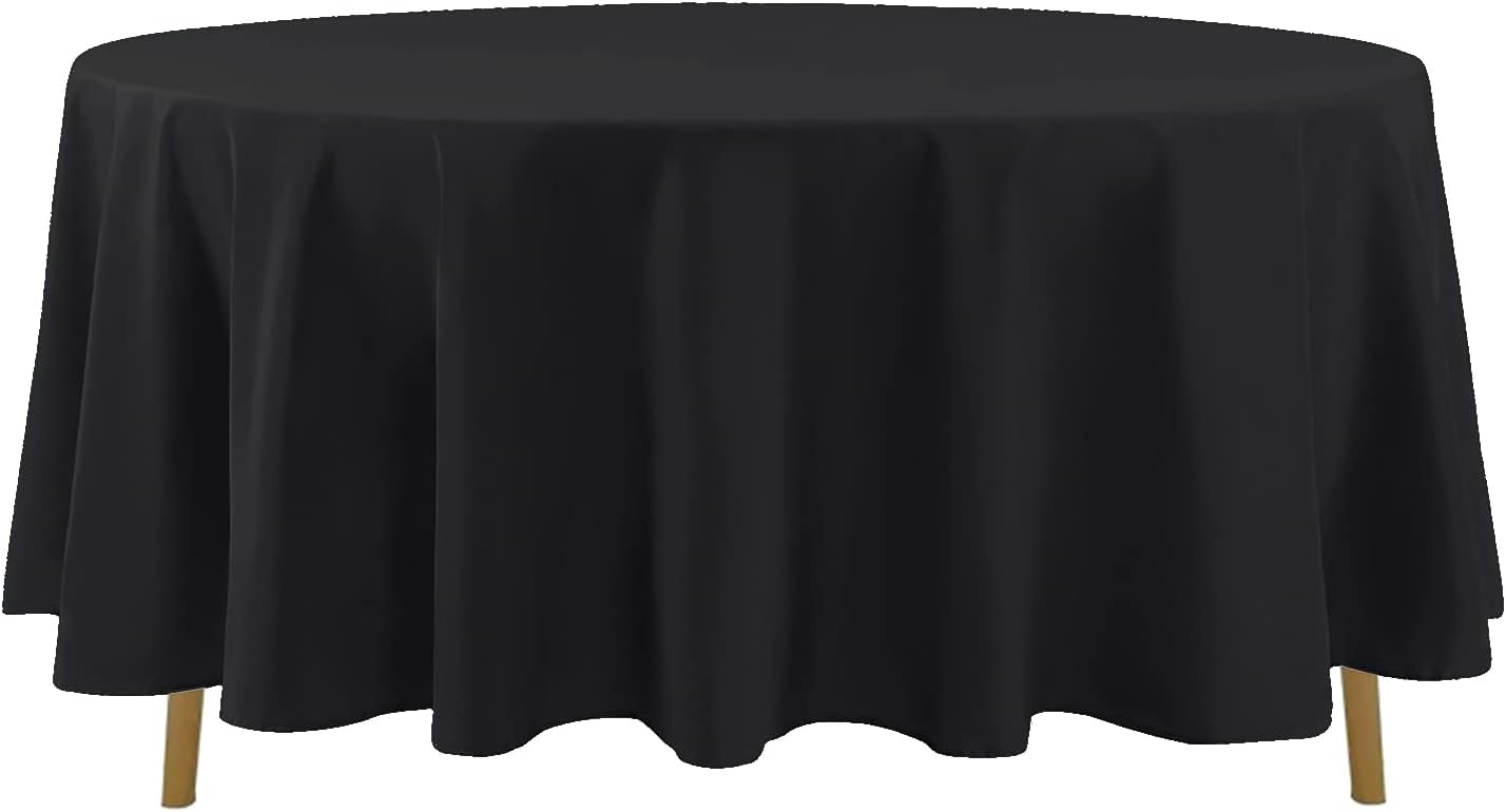 AlGaiety Paquete de 2 manteles redondos impermeables, manteles de poliéster de 108 pulgadas, mantel de poliéster resistente a las arrugas para mesa