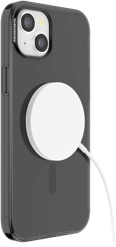 PopSockets Funda para iPhone 15 Plus con agarre redondo para teléfono compatible con MagSafe, funda para iPhone 15 Plus, compatible con carga